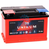 Аккумулятор  6 СТ- 75   АПЗ  "UNIKUM" (прямая полярность) распродажа (Оригинал)*